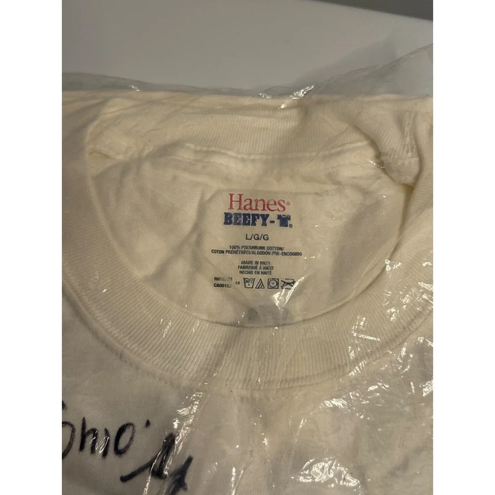 VTG Hanes T-Shirt Malco Ohio George Racing Signed Classic Graphix Mens Large - Picture 5 of 5